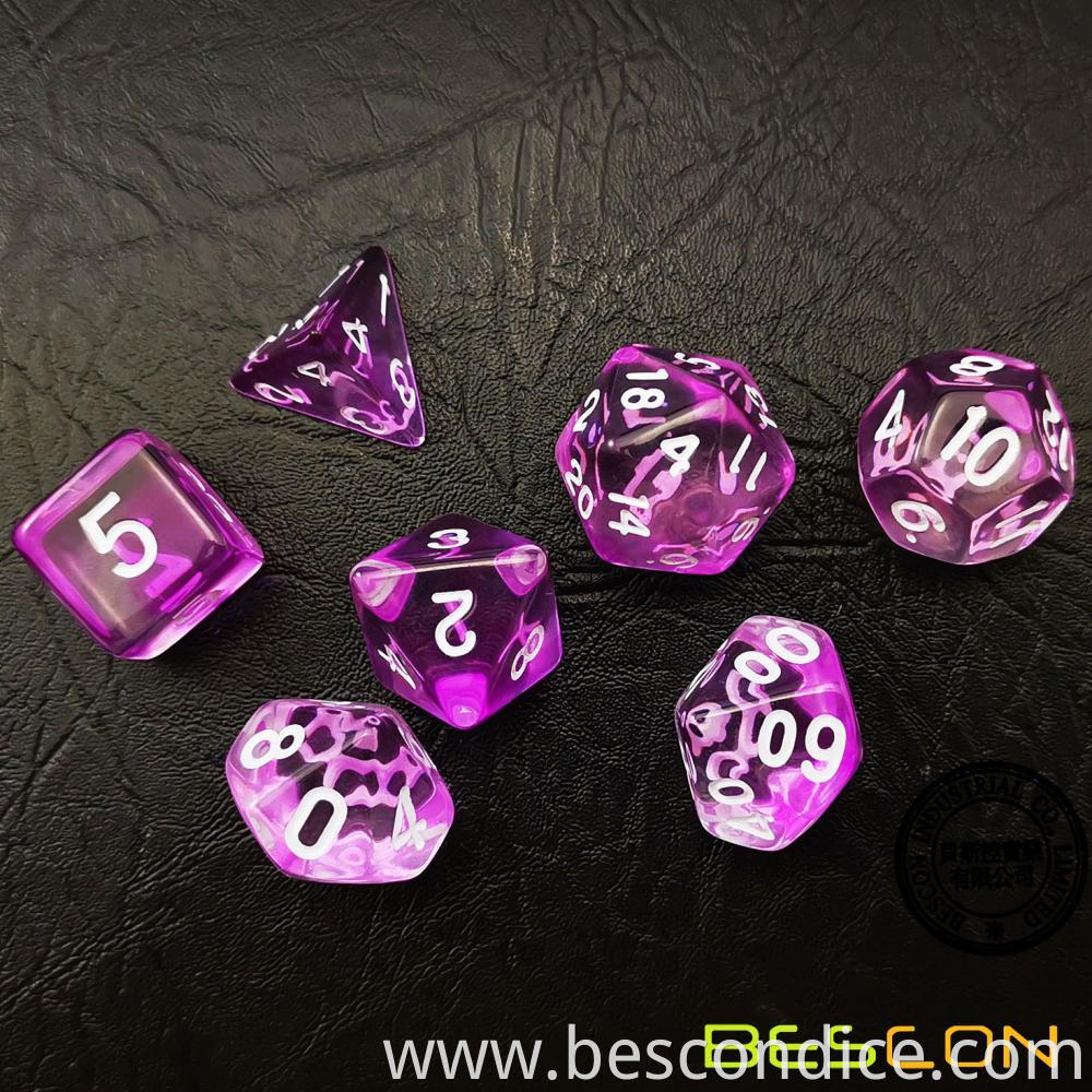 Crystal Purple Role Playing Game Dice Of 7 3